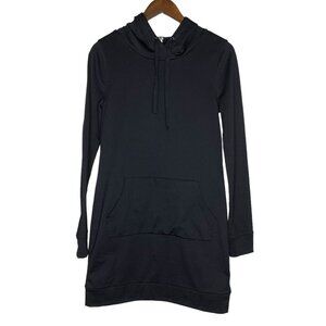 Fabletics‎ Yukon Black Hooded Long Sleeve Sweatshirt Dress Size XS